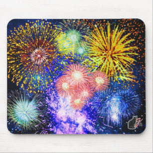Fireworks Bursts Mouse Pad Mousepad