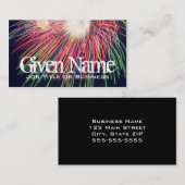 Fireworks Business Card Visitenkarte (Vorne/Hinten)