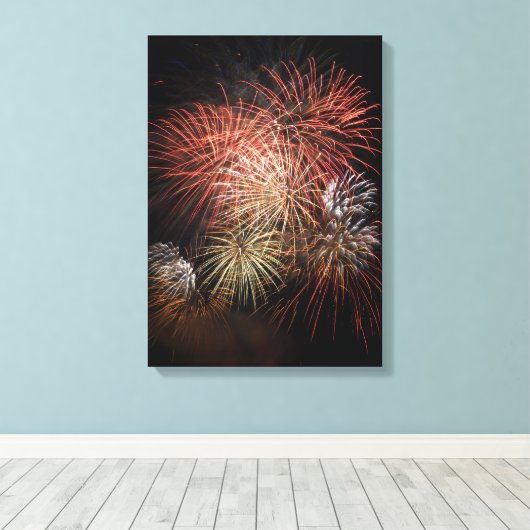 Fireworks Canvas Print 20 Leinwanddruck (Insitu (Holzboden))