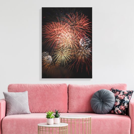 Fireworks Canvas Print 20 Leinwanddruck (Insitu (Wohnzimmer))