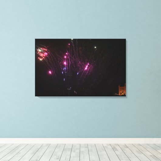 Fireworks Canvas Print Leinwanddruck (Insitu (Holzboden))