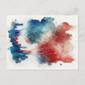 Fireworks Cityscape Postcard Postkarte (Vorderseite)