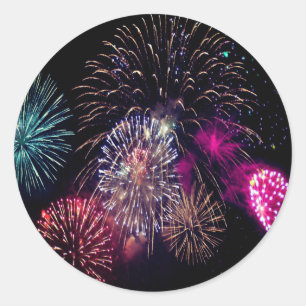 Fireworks Classic Round Sticker