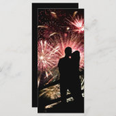 Fireworks Couple Kissing Silhouette (Vorne/Hinten)