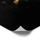 Fireworks Couple Kissing Silhouette Poster (Ecke)