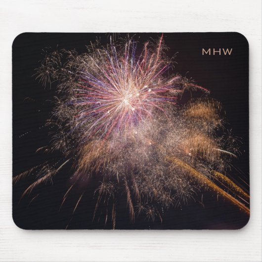 Fireworks Custom Monogram Mousepad (Vorne)