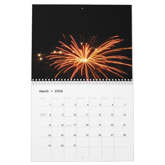 Fireworks Custom Printed Calendar 2022 Kalender (Mär 2026)