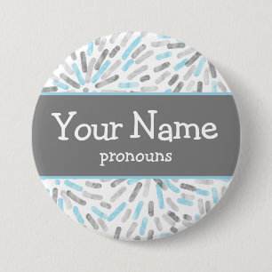 Fireworks Demiboy Prilag Flag Pronouns Nametag Button