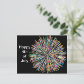 Fireworks Design 3. Juli 4. Postkarte (Stehend Vorderseite)