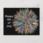 Fireworks Design 3. Juli 4. Postkarte (Vorderseite)