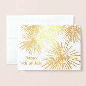 Fireworks Design 4. Juli Folienkarte (Vorderseite mit Umschlag)