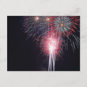 Fireworks Diego Bay auf dem Amerikanische Unabhäng Postkarte