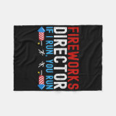 Fireworks Director American Flag 4. Juli 1 Fleecedecke (Vorderseite (Horizontal))