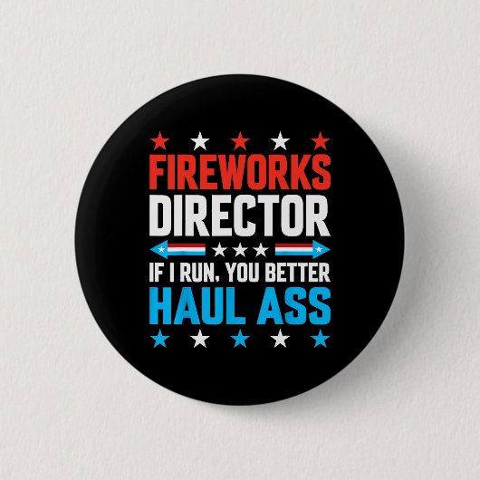 Fireworks Director American Flag 4. Juli Männer W Button (Vorderseite)