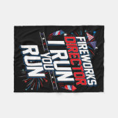 Fireworks Director I Run You Run 4th July Indep Fleecedecke (Vorderseite (Horizontal))