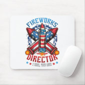 Fireworks Director I Run You Run 4th July Indep Mousepad (Mit Mouse)