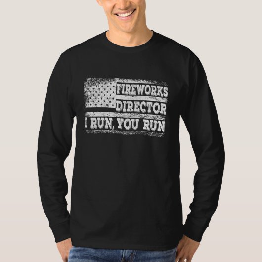 Fireworks Director I Run You Run 4th July Junge T-Shirt (Vorderseite)