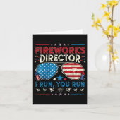 Fireworks Director I Run You Run Funny 4. Juli Karte (Gelbe Blume)