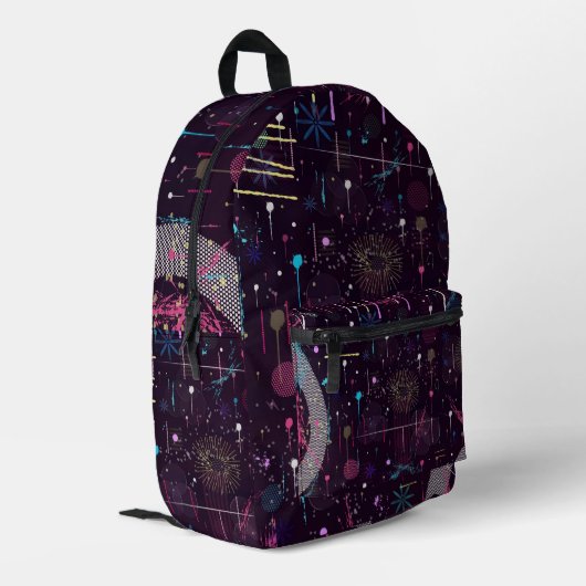 Fireworks Display: Abstract Art  Bedruckter Rucksack (Rückseitige Ecke links)
