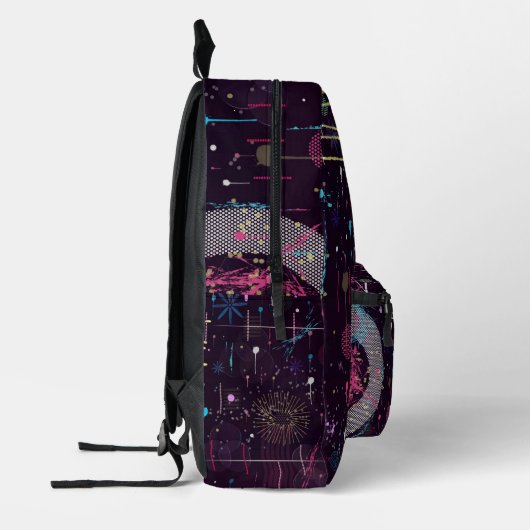 Fireworks Display: Abstract Art Bedruckter Rucksack (Links)