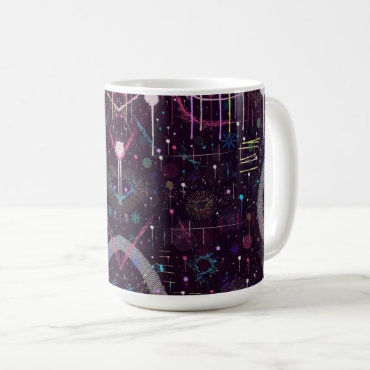 Fireworks Display: Abstract Art  Kaffeetasse (VorderseiteRechts)