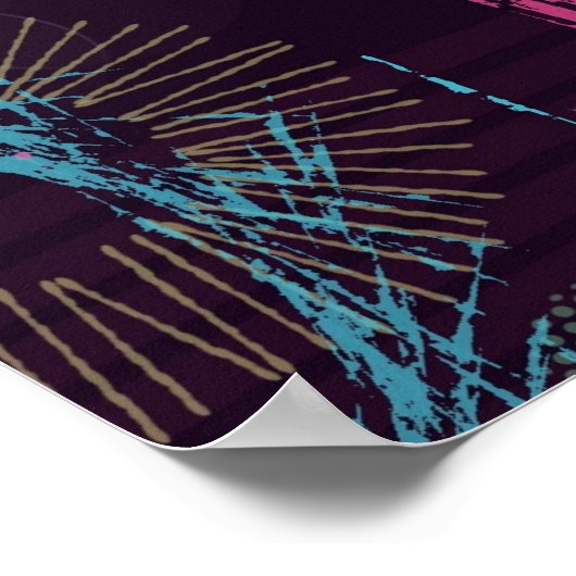 Fireworks Display: Abstract Art  Poster (Ecke)