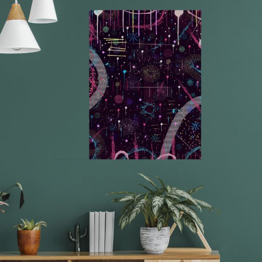 Fireworks Display: Abstract Art  Poster (Wohnzimmer 1)