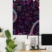 Fireworks Display: Abstract Art  Poster (Heimbüro)