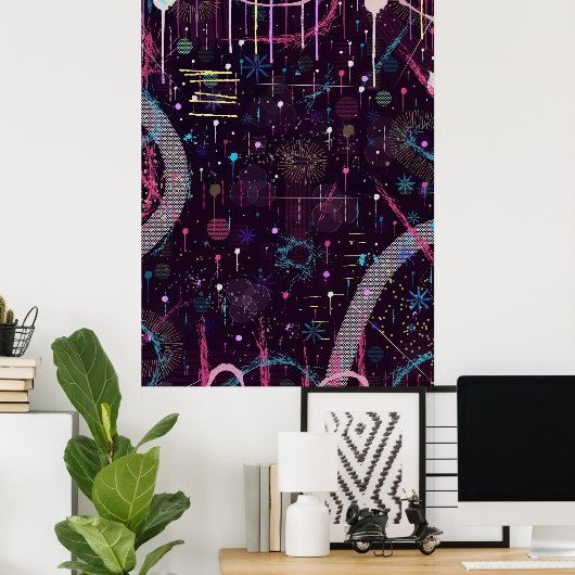 Fireworks Display: Abstract Art  Poster (Heimbüro)