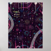 Fireworks Display: Abstract Art  Poster (Vorne)