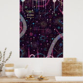 Fireworks Display: Abstract Art  Poster (Küche)