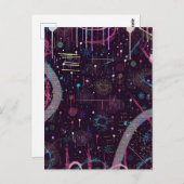 Fireworks Display: Abstract Art Postkarte (Vorne/Hinten)