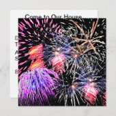 Fireworks Display Einladung (Vorne/Hinten)