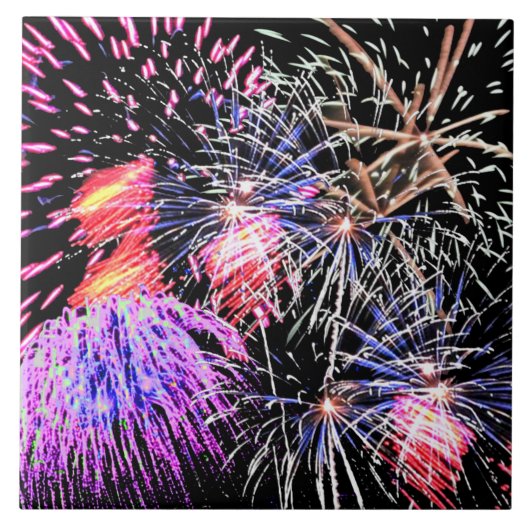 Fireworks Display Fliese (Vorderseite)