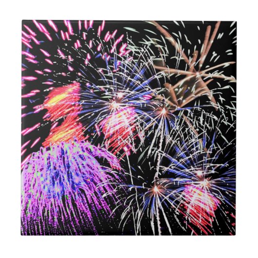 Fireworks Display Fliese (Vorderseite)