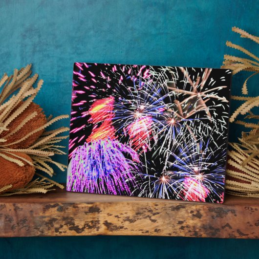 Fireworks Display Fotoplatte (Seite)