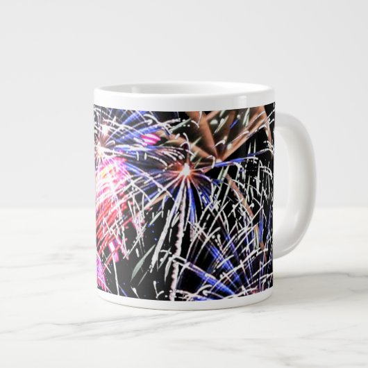 Fireworks Display Jumbo-Tasse (Vorderseite Rechts)