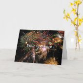 Fireworks Display Karte (Gelbe Blume)