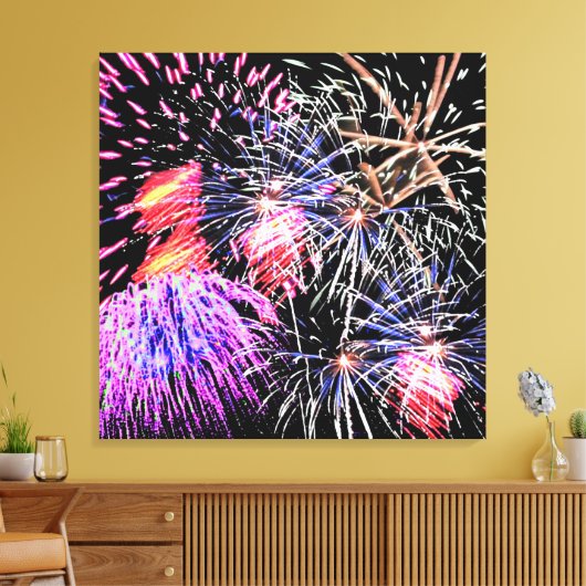 Fireworks Display Leinwanddruck (Insitu (Wohnzimmer))