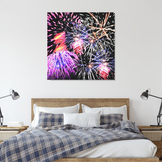 Fireworks Display Leinwanddruck (Insitu (Schlafzimmer))