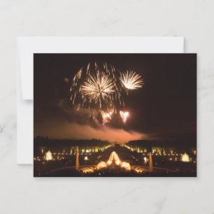 Fireworks Display Over Versailles Gardens Postkarte