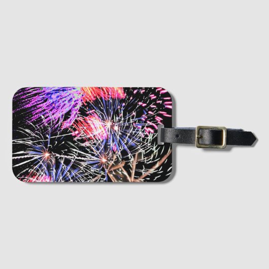 Fireworks Display Patriotic Holiday Gepäckanhänger (Vorderseite (Horizontal))