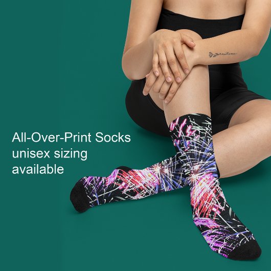 Fireworks Display Patriotic Holiday Unisex Socken