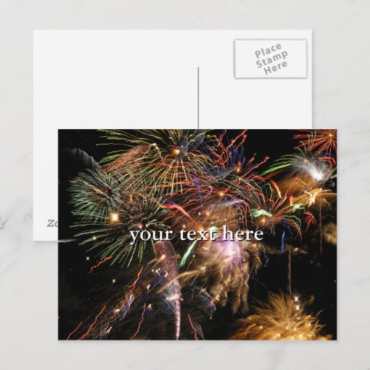 Fireworks Display Postkarte (Vorne/Hinten)