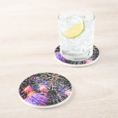 Fireworks Display Sandstein Untersetzer (Seite)