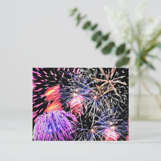 Fireworks Display, ZSSG Postkarte (Stehend Vorderseite)