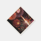 Fireworks Ecru Standard Cocktail Papier Napkins Serviette (Ecke)