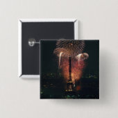 Fireworks, Eiffel Tower, Paris, France Button (Vorne & Hinten)