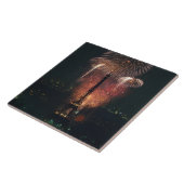 Fireworks, Eiffel Tower, Paris, Frankreich Fliese (Seite)