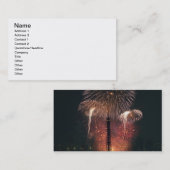 Fireworks, Eiffel Tower, Paris, Frankreich Visitenkarte (Vorne/Hinten)